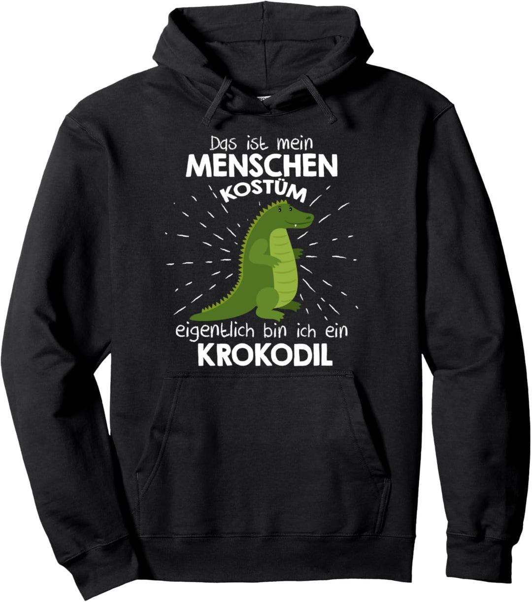 Mein Menschen Kostüm Bin ich ein Krokodil, Halloween Outfit Pullover Hoodie