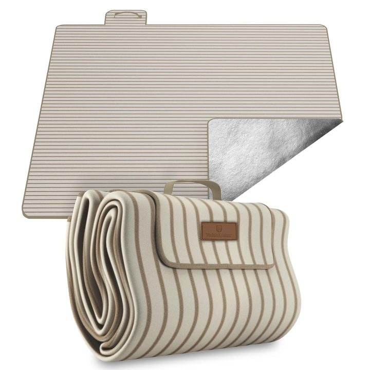 Veddelholzer 200 x 200 cm Beach Picknickdecke wasserdicht, sandfeste Stranddecke XXL isoliert & gepo