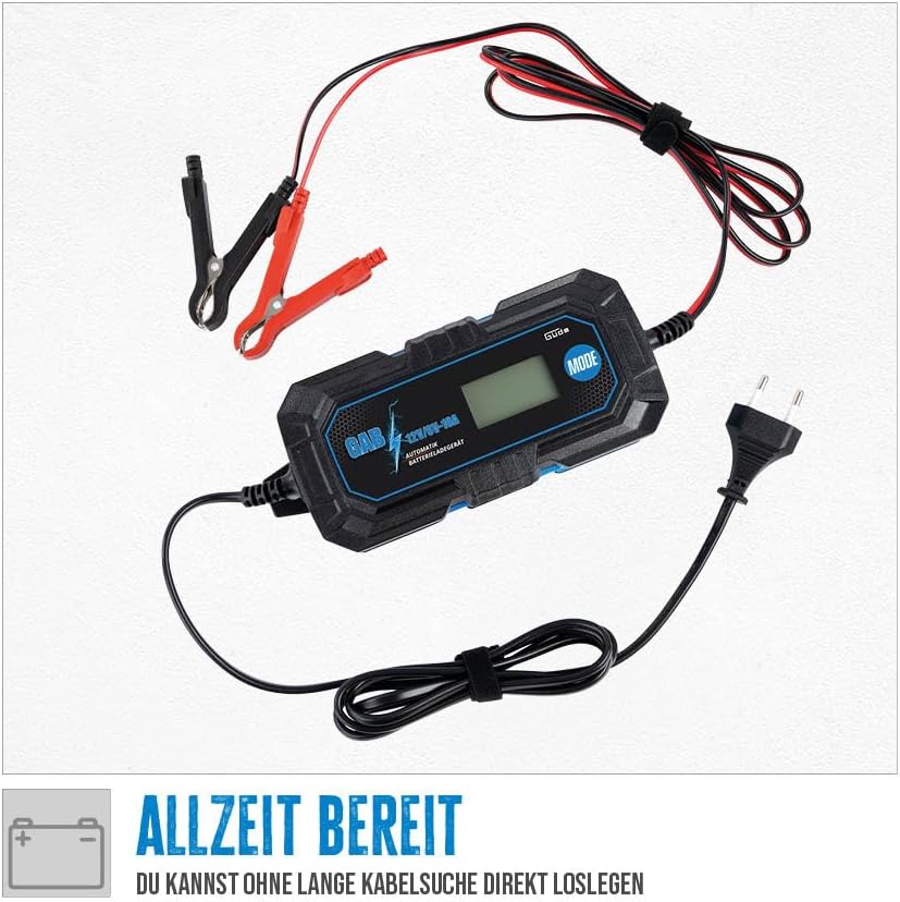 Güde Automatik Batterieladegerät GAB 12V/6V-10A (autom. Inverter-Batterielader für 6/12 V Batterien,