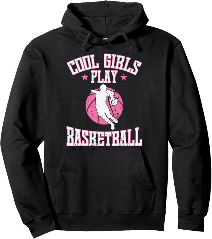 Mädchen Basketball "Coole Mädchen spielen Basketball" Pullover Hoodie