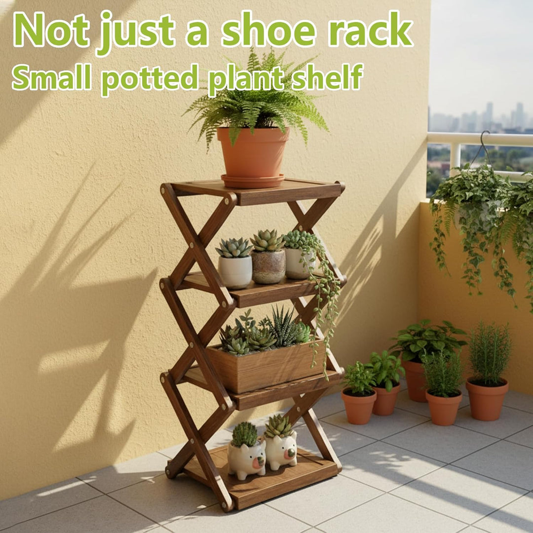 Simcat Bamboo Standing Foldable Shoe Rack, Eco-Friendly – Multiple Layers Available, Widened & Talle