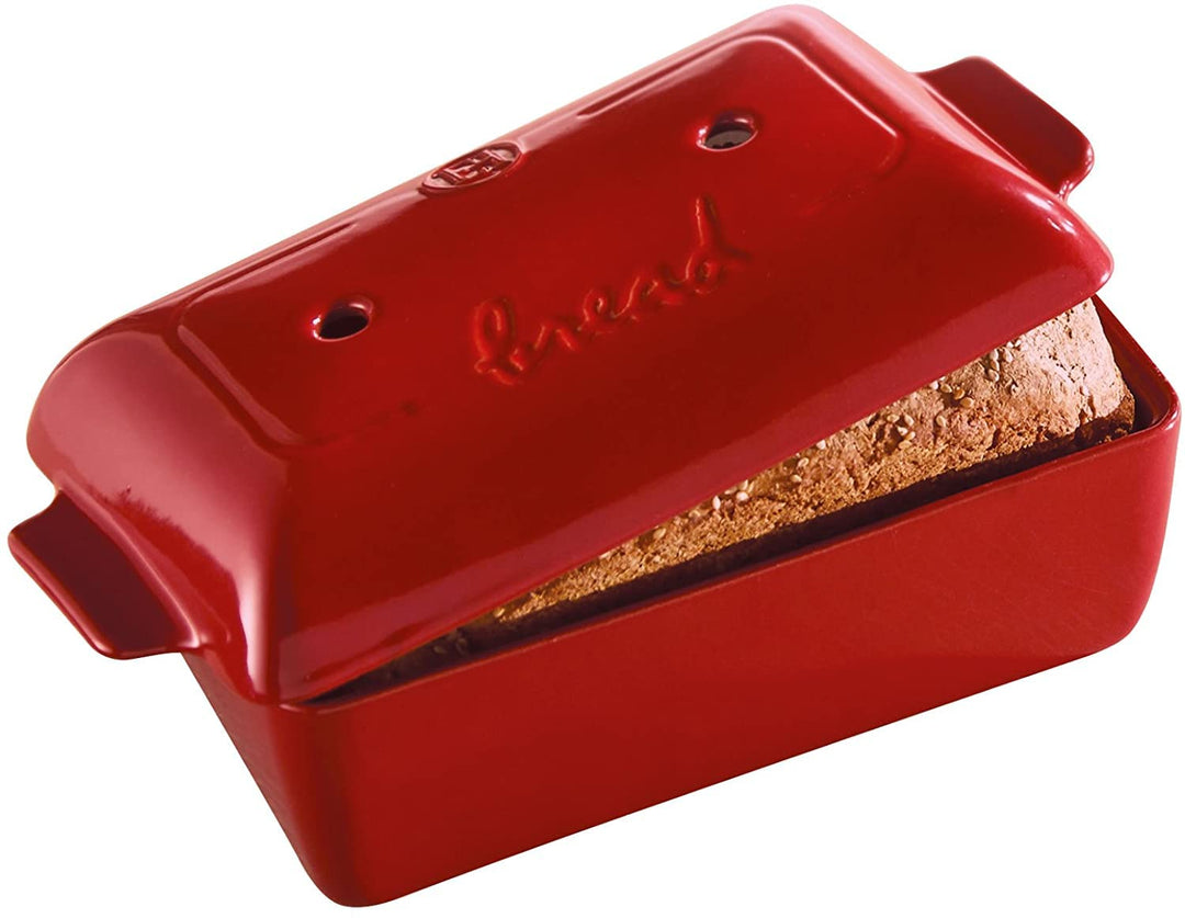 Emile Henry Brotlaib Bäcker, Keramik, Rot, 24x15x12.5 cm Red, Red