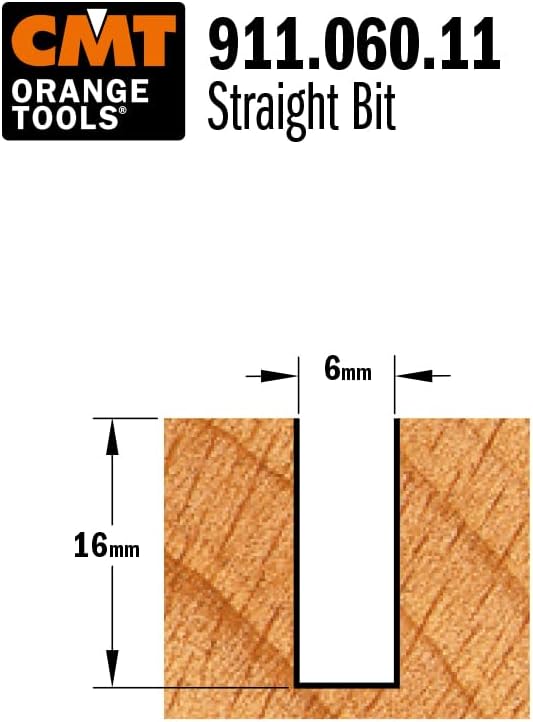 CMT Orange Tools 911.060.11 – Erdbeere gerade HWM (Begriffsklärung) S 8 D 6 x 16