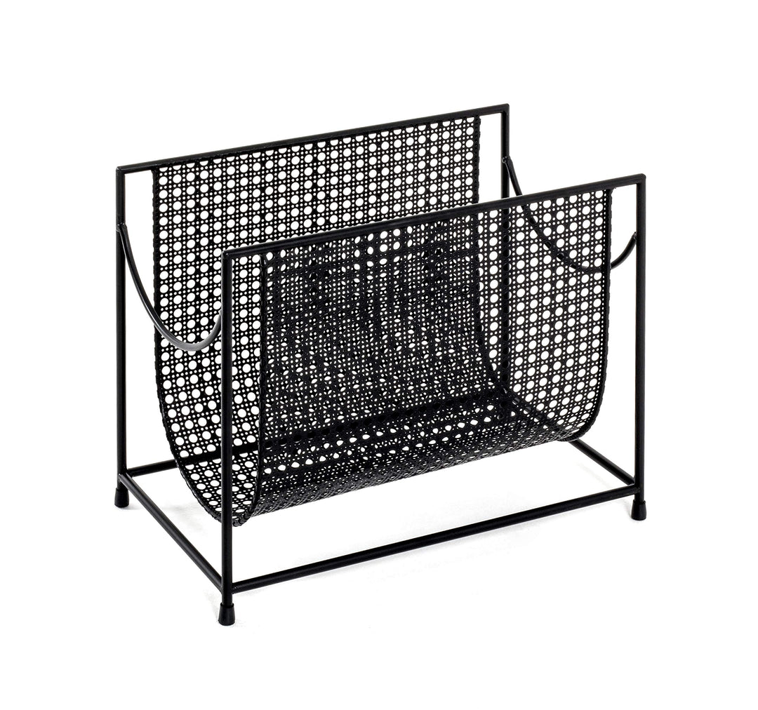 HAKU Möbel Zeitungsständer, Metall, schwarz, B 37 x T 22 x H 30 cm, Schwarz