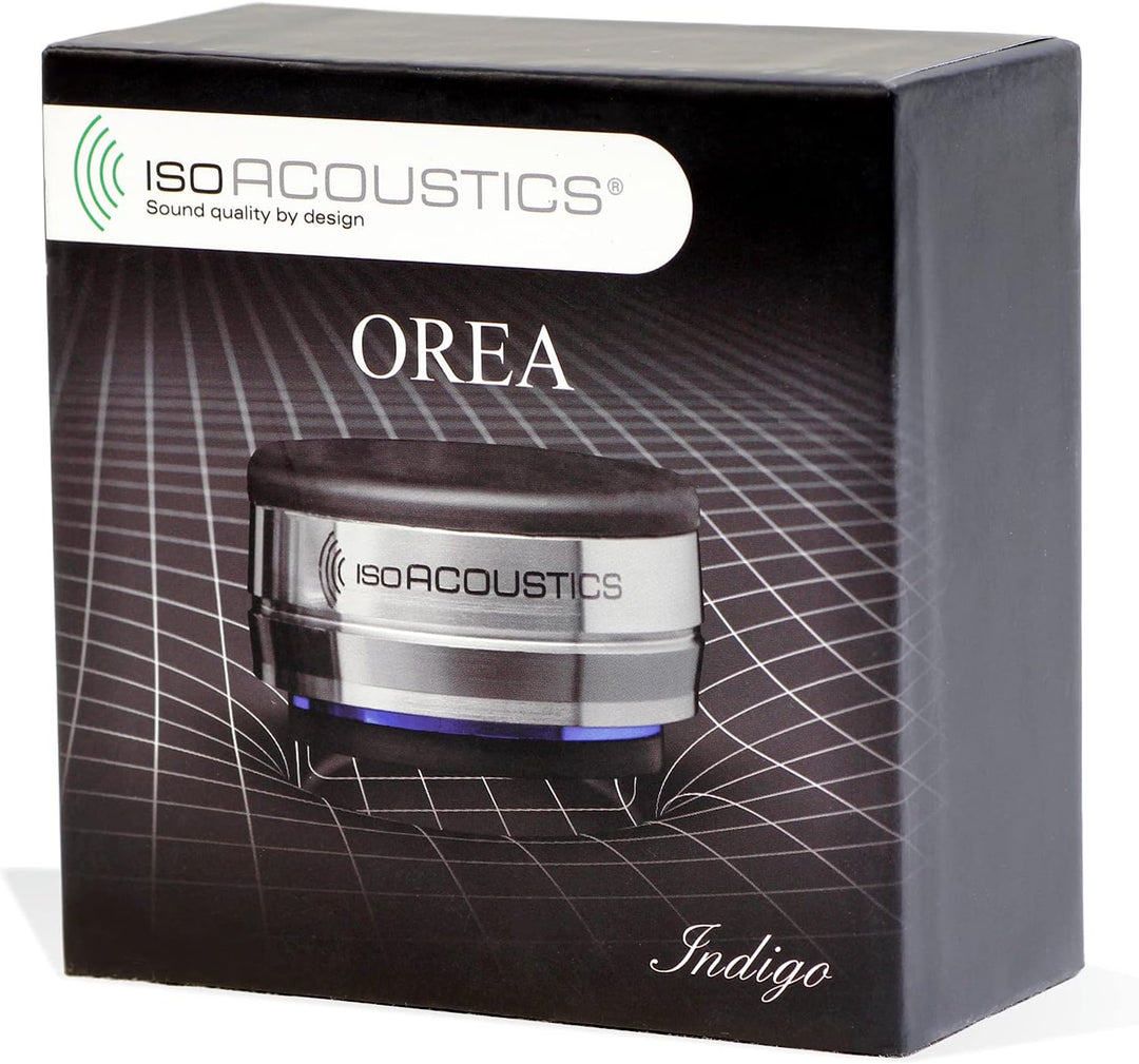 IsoAcoustics Orea-Serie mit Isolatoren für HiFi-Komponenten OREA Indigo – 7,2 kg max./Stück Indigo -