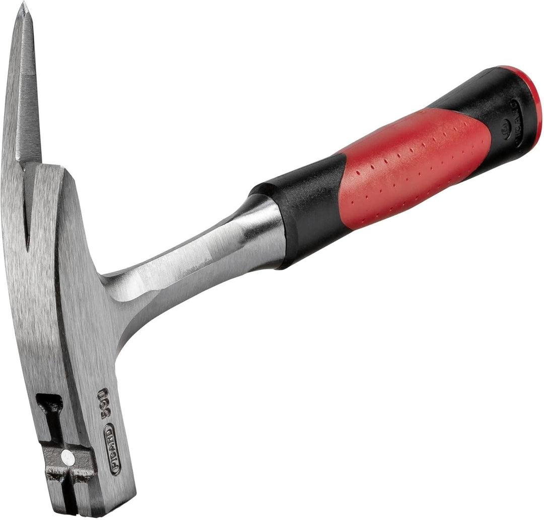 PICARD Latthammer TPE geraut mitMagnet-Nagelhalter 600g geraute Bahn Schwarz/Silber/Rot, geraute Bah