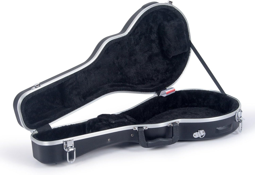 Crossrock F-Style Mandolinenkoffer mit Rucksackgurten, ABS-geformte Hartschale in Schwarz (CRA860MFB