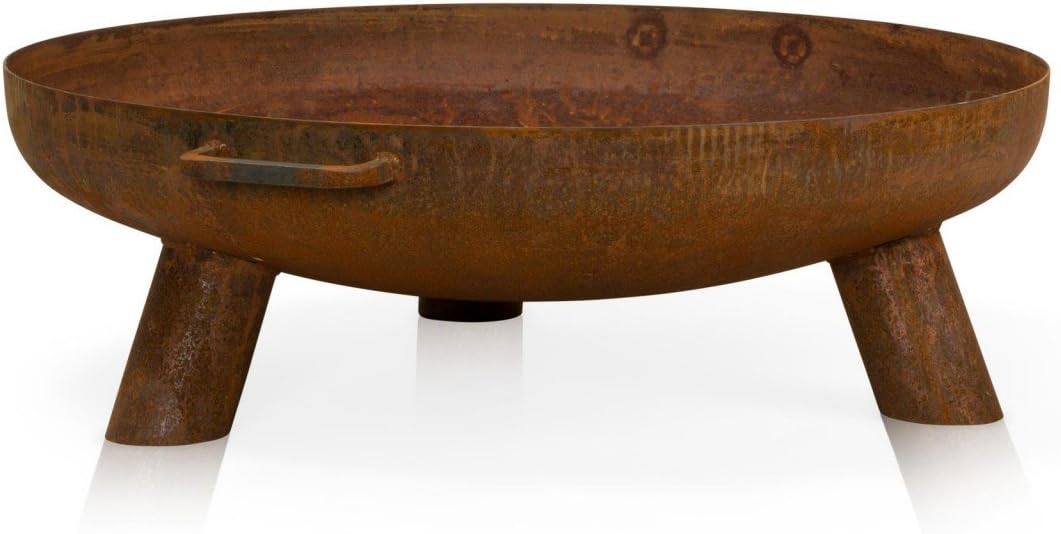 DECORAS Stahl-Feuerschale (Durchmesser: 80 cm/Höhe: 23 cm) - Feuerstelle - Feuerkorb Made in Germany