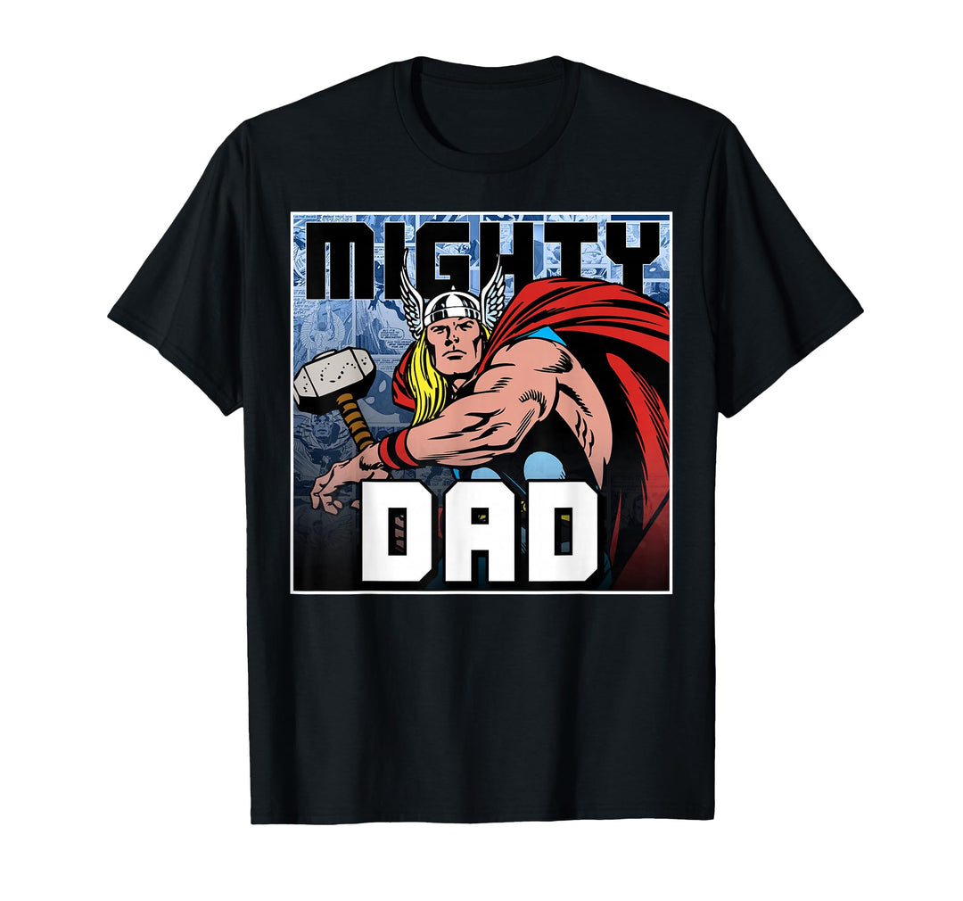 Men's Marvel Thor Father's Day Mighty Dad Graphic T-Shirt 2XL Baby Blue