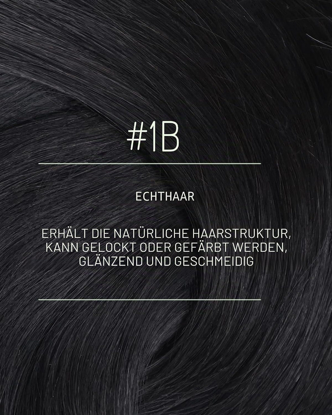 RUNATURE Haarverlängerung Echthaar Clip Schwarz 45cm 3 Stück Naturliches Haar Extensions Seamless #1