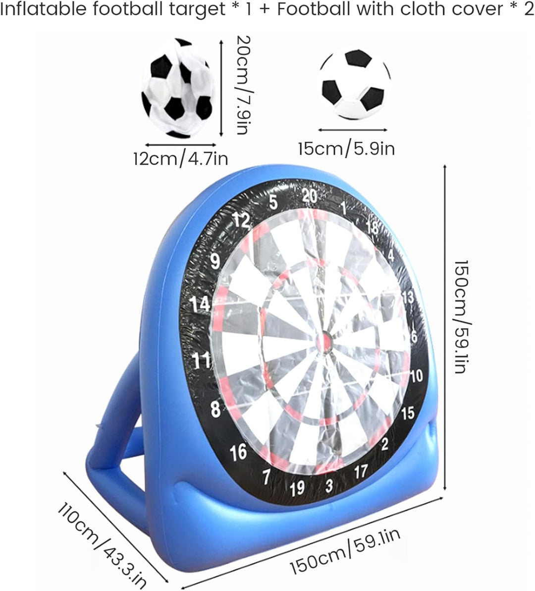 Aufblasbares Soccer Darts Giant – Fussball-Dartbrett mit klebrigen Bällen, tragbares Outdoor-Hofspie