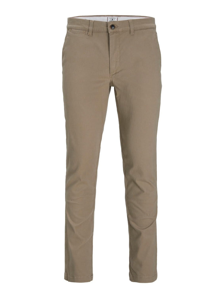 JACK & JONES Male Chino Hose Slim Fit Chino Hose 33W / 32L Beige, 33W / 32L Beige