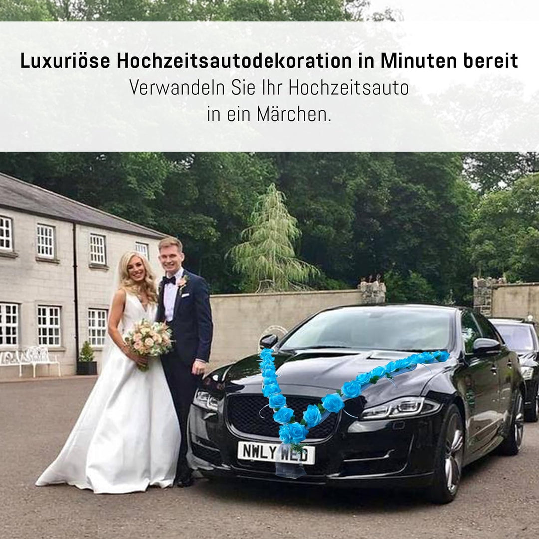 Rosen Girlande Braut Paar Rose Deko Dekoration Autoschmuck Hochzeit Car Auto Wedding ®Auto-schmuck D