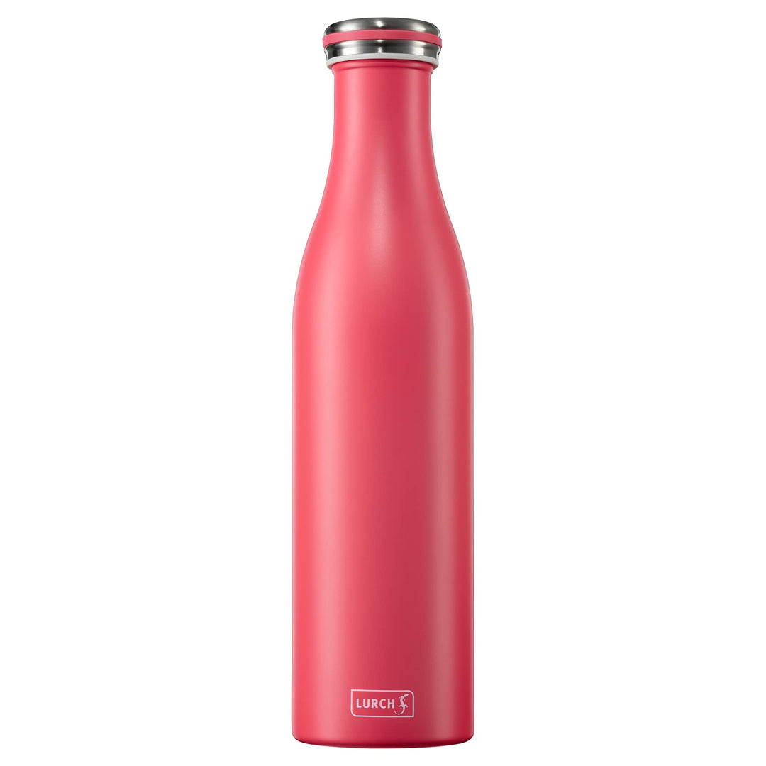 Lurch 240968 Isolierflasche/Thermoflasche für heisse und kalte Getränke aus Doppelwandigem Edelstahl