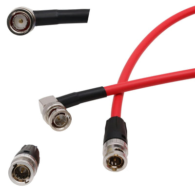 HangTon 12G SDI Raw 4K 60p Videokabel rechtwinklig auf gerade, BNC 75 Ohm, Koaxial, geschirmt für So