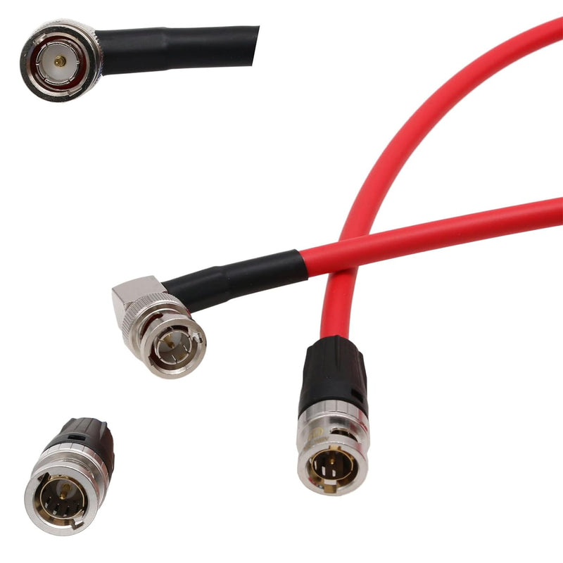 HangTon 12G SDI Raw 4K 60p Videokabel rechtwinklig auf gerade, BNC 75 Ohm, Koaxial, geschirmt für So