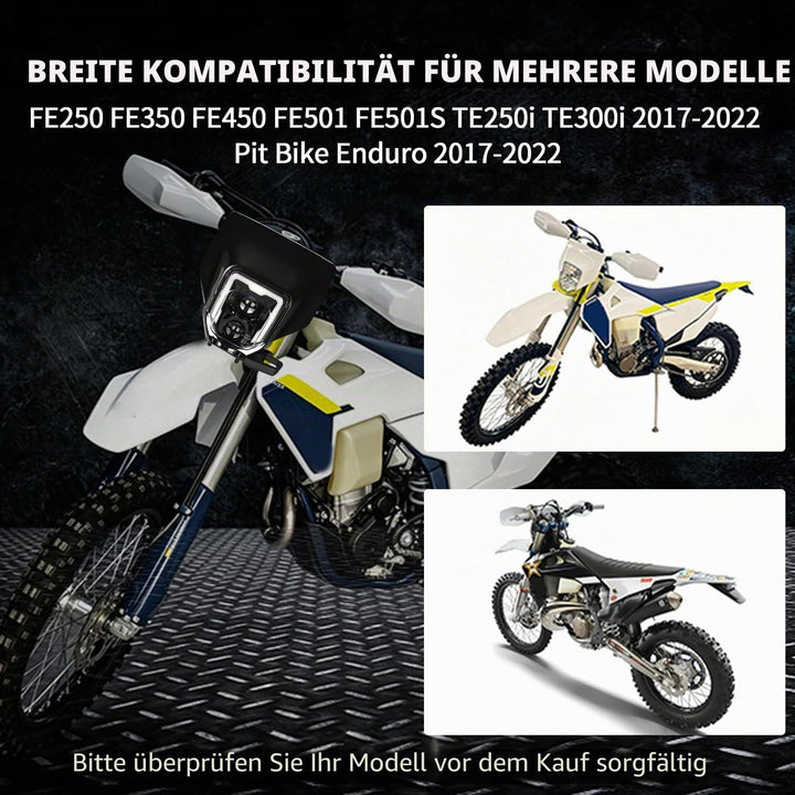 JFG RACING Lichtmaske Motorrad Universal Scheinwerfer Motorrad Scheinwerfer für Pit Dirt Bike Enduro