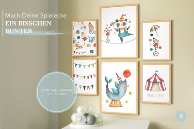 Papierschmiede® Bilder Kinderzimmer Kids Mood Poster Set Manege Frei, Kinderzimmer Bilder Babyzimmer