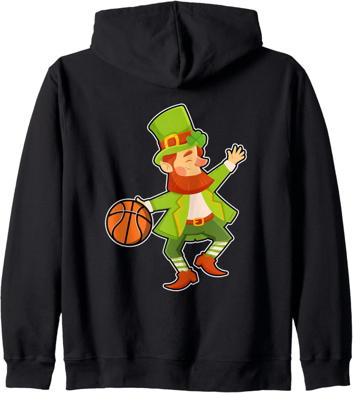 St. Patrick's Day Basketball Kobold Kids Kinder Irland Kapuzenjacke
