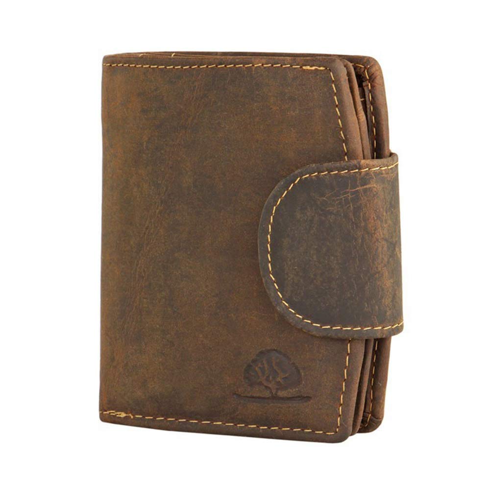 Greenburry Geldbörse Leder 9 cm Braun, Braun