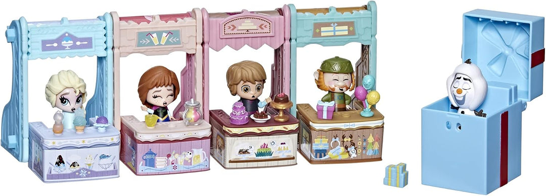 Frozen Disney 2 Twirlabouts Surprise Celebration Spielset, 5 Puppen, 4 wandelbare Schlitten, 12 Zube