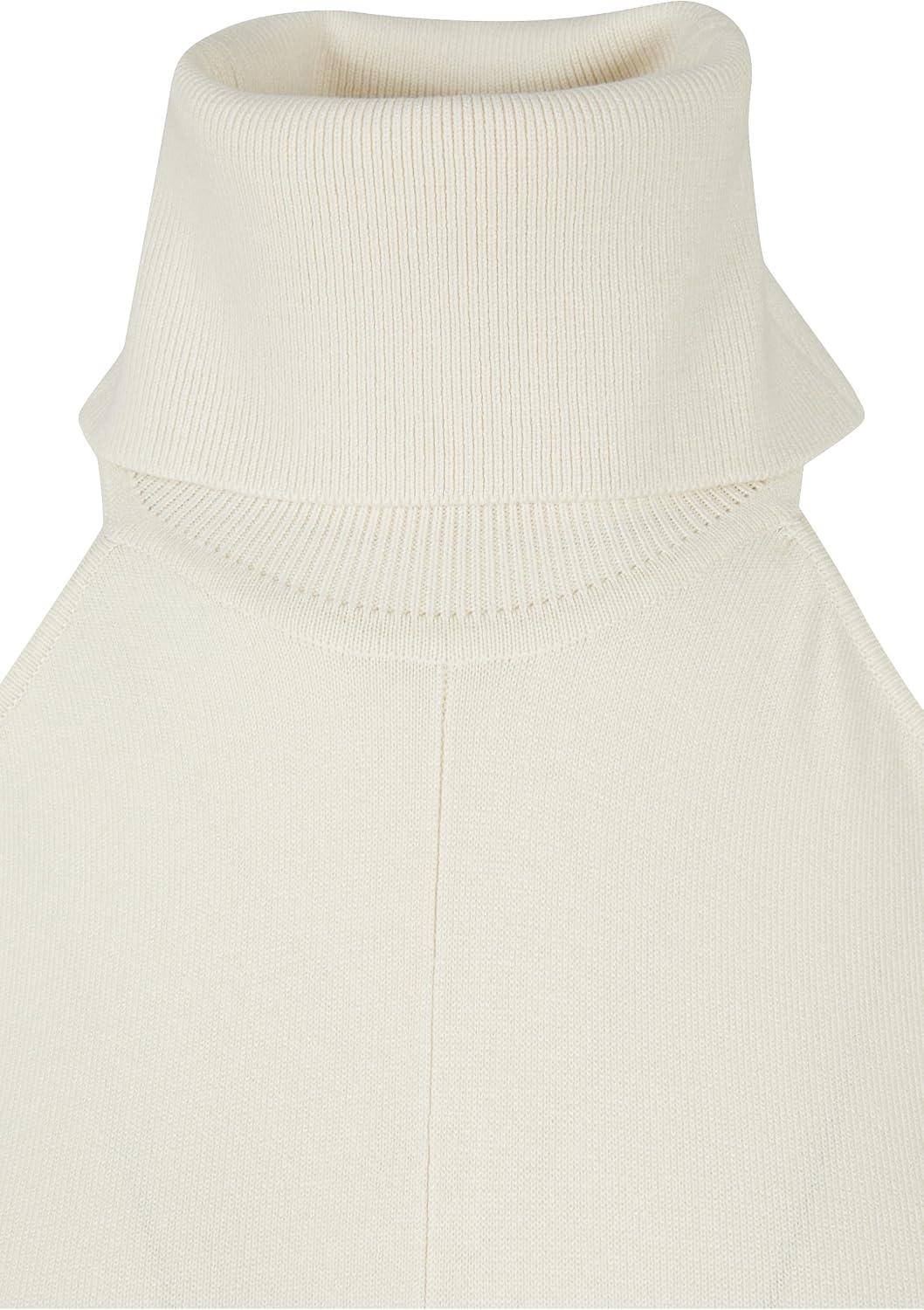 Urban Classics Damen Ladies Cold Shoulder Turtelneck Sweater XXL Whitesand, XXL Whitesand