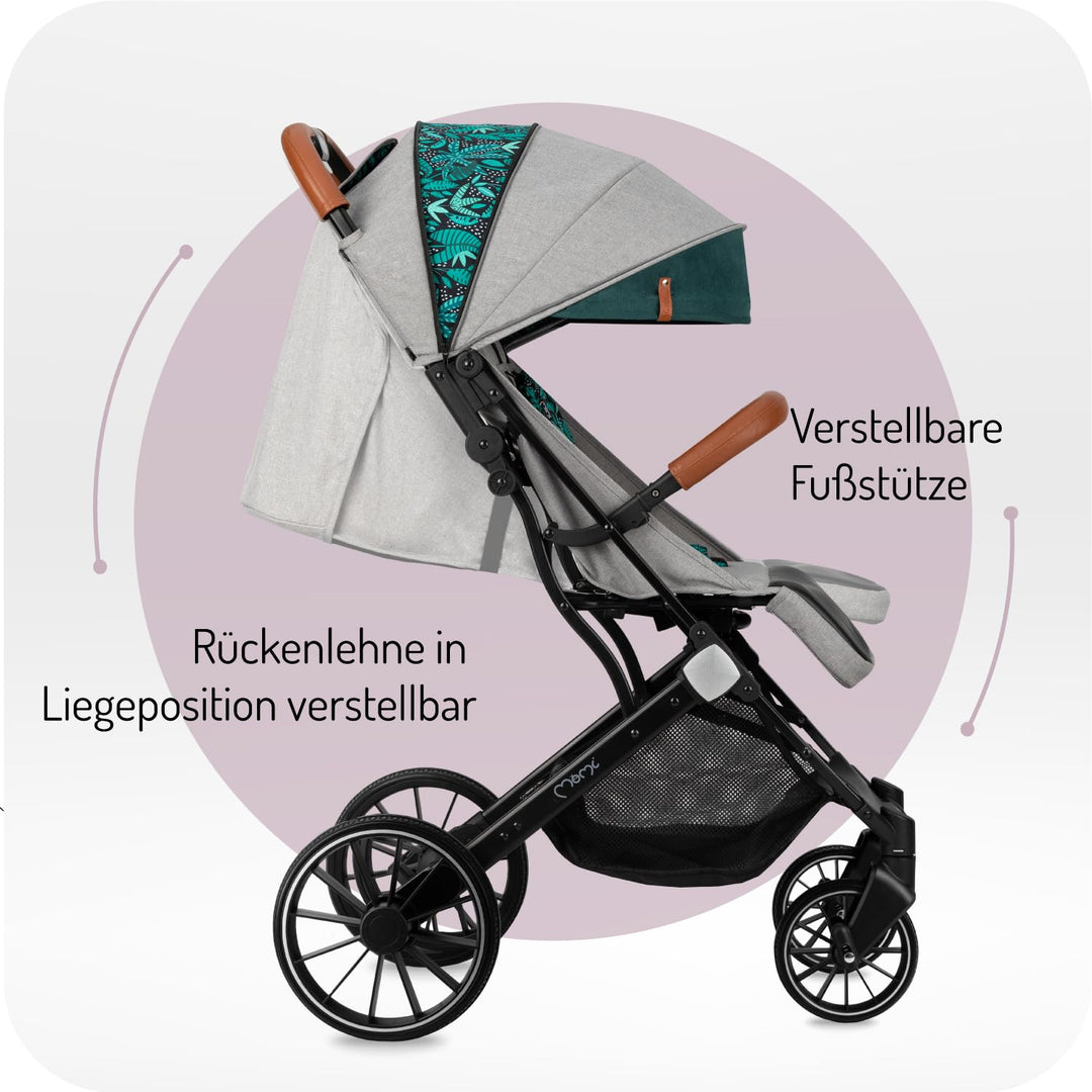 MoMi ESTELLE DAKAR Kinderwagen ab 6. Monat (bis 22 kg), klappbarer Buggy mit 5-Punkt-Sicherheitsgurt