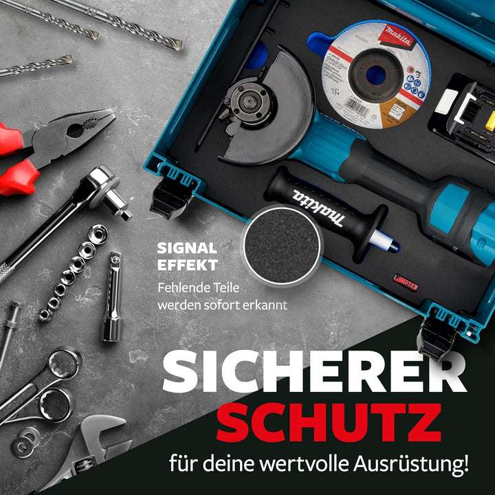 APTEX Schaumeinlage passend für Makita Akku-Winkelschleifer DGA 411-414, 461-464, 511-514 MakPac Gr.