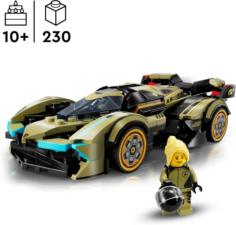 Lego Speed Champions Lamborghini Lambo V12 Vision GT Supersportwagen, Spielzeugauto mit baubarem Mod