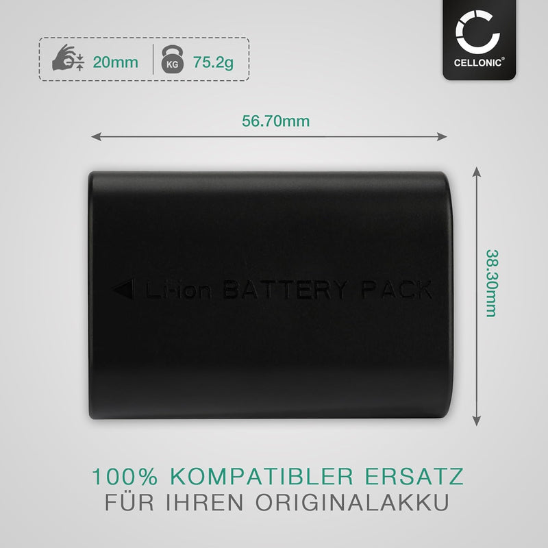 CELLONIC 2X Kamera Ersatzakku LP-E6 LP-E6N für Canon EOS 5D Mark II III IV EOS 5DS R EOS 60D 60Da 6D