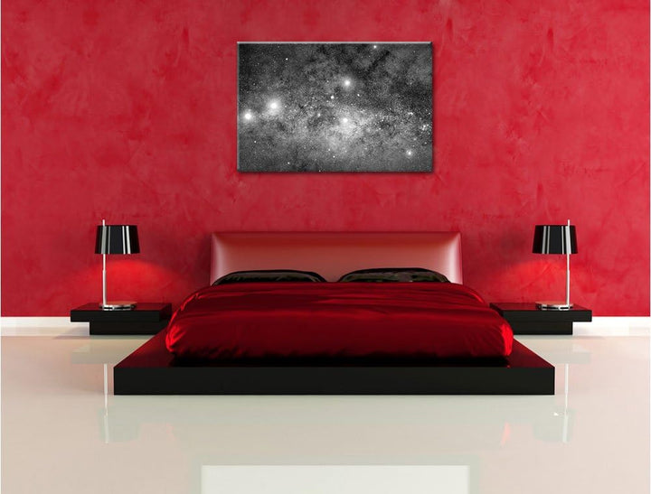 Pixxprint Blick in das Universum als Leinwandbild | Grösse: 100x70 cm | Wandbild | Kunstdruck | fert