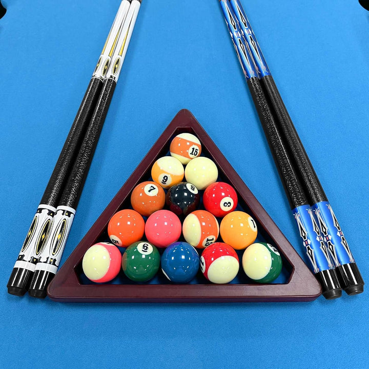 Pool Queue, Billard Queue Satz 2, Pool Queues Pool 58" Queue Stöcke,Billardqueue mit Edelstahl Gelen