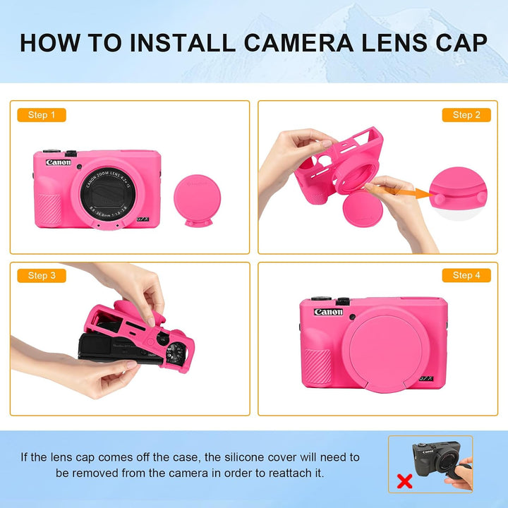 Easy Hood PowerShot G7 X III Kameratasche Silikon hülle für Canon Mark III Digitalkamera Taschen für