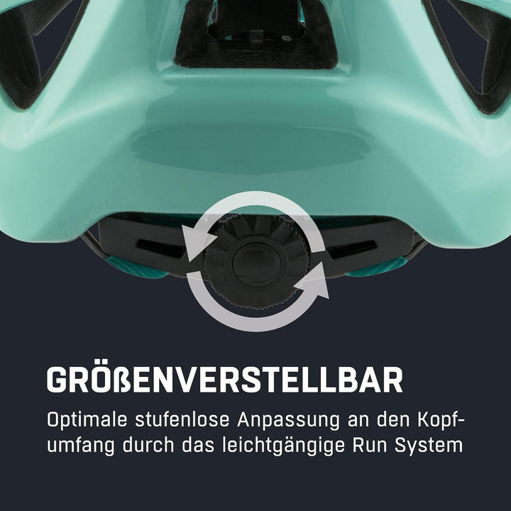 ALPINA PICO FLASH - Beleuchteter, Leichter & Bruchfester Fahrradhelm Mit Fliegennetz Für Kinder turq