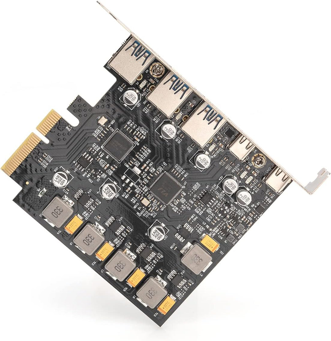 DIGITUS PCIe Karte 2X USB-C, 3X USB A