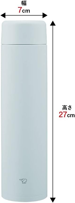 Zojirushi SM-GA72-HL Wasserflasche, Schraube, Edelstahlbecher, nahtlos, direktes Trinken, 720 ml, ei