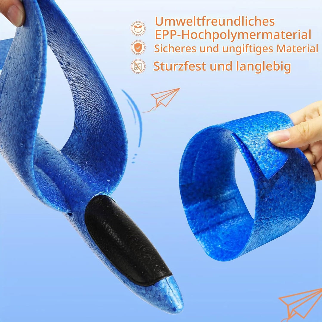 VCOSTORE Styroporflieger Wurfgleiter Kinder - 4 Stück Flugzeug Spielzeug Styropor Segelflieger Gross
