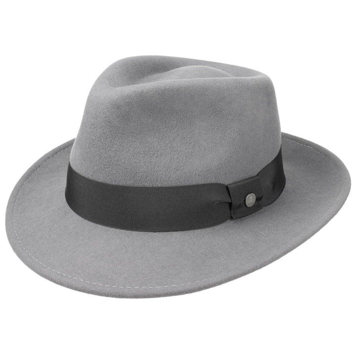LIERYS City Filzhut Bogartform knautschbar wasserabweisend Damen und Herren Sommer Winter 58 Grau, 5