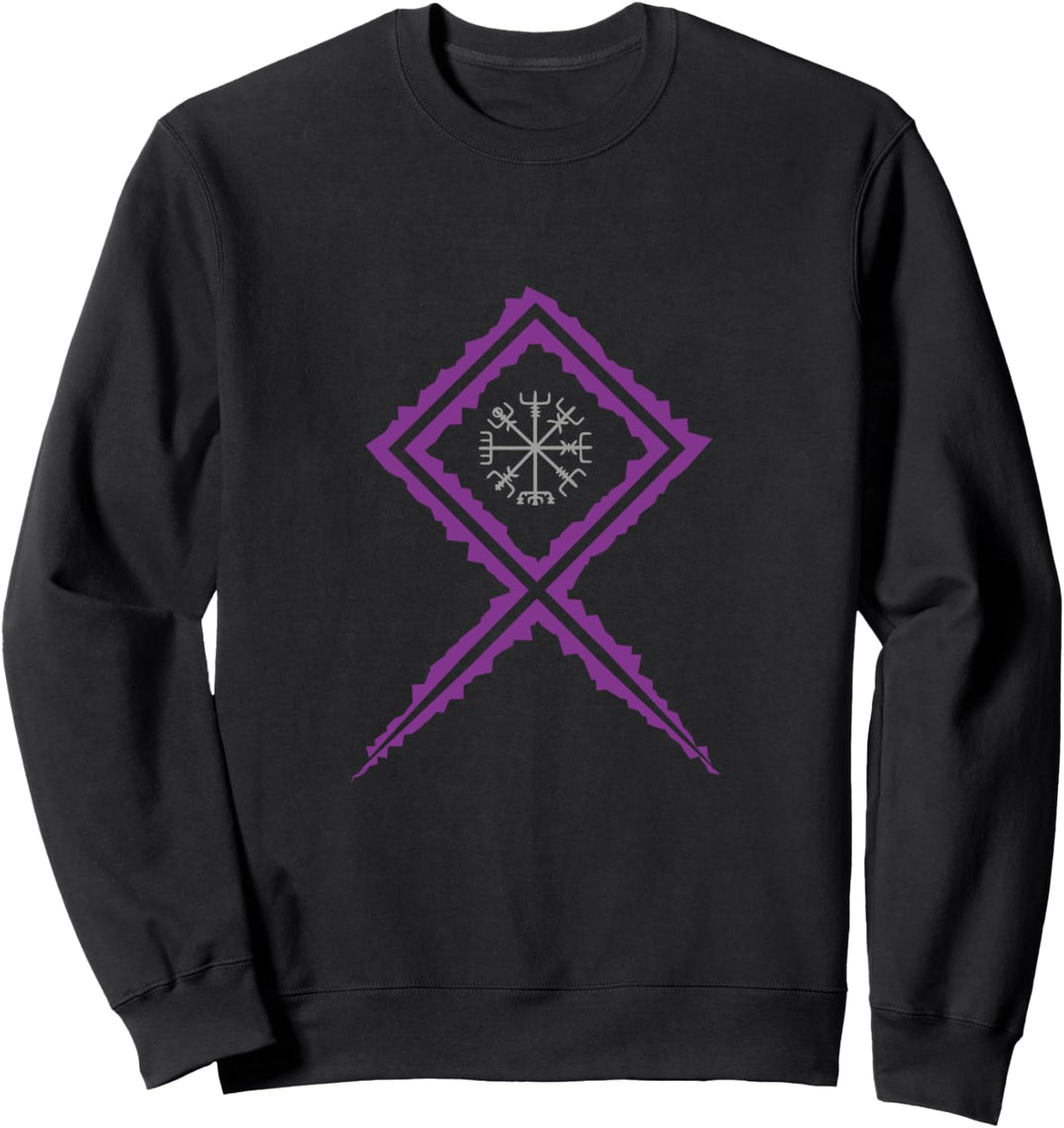 Wikinger Nordische Mythologie Kompass Rune Pagan Asatru Sweatshirt