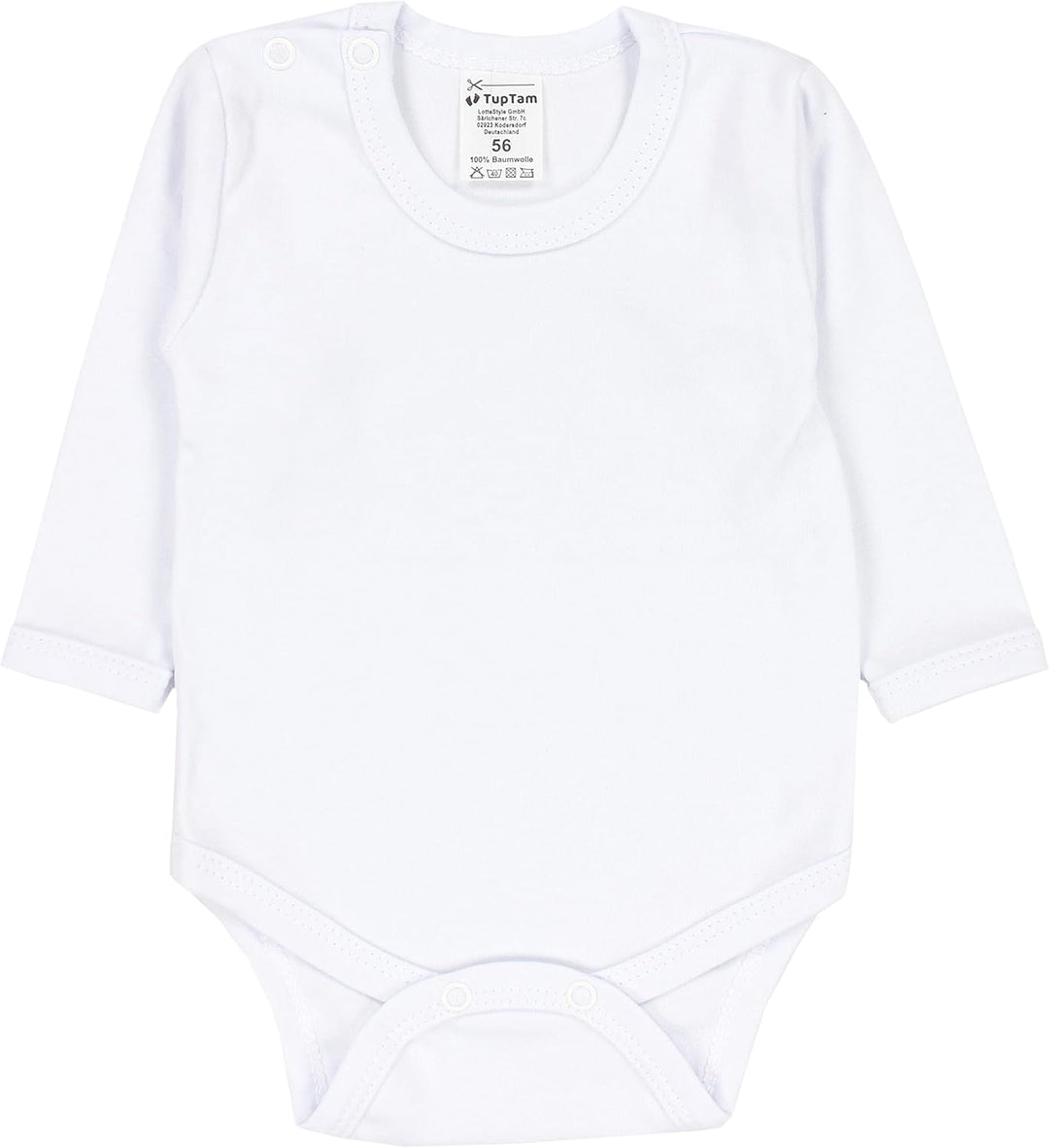 Baby Body Langarm – Weicher Body Baby 5er Pack aus Baumwolle, Unifarben, OEKO-TEX Zertifiziert, 80 F
