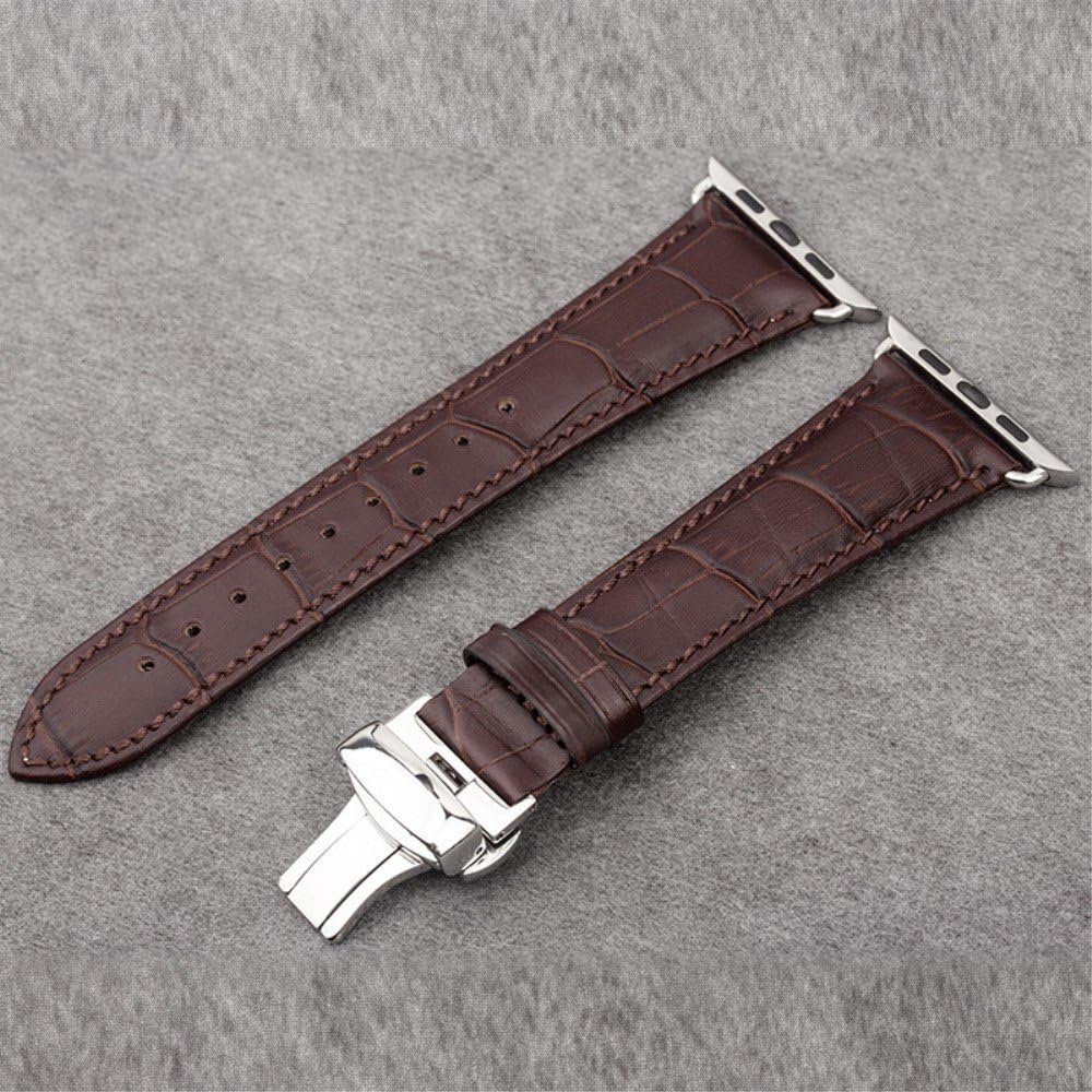 Leder Armband kompatibel mit Apple Watch Armband 42/44/45/49mm - Lederarmband für Apple Watch Series