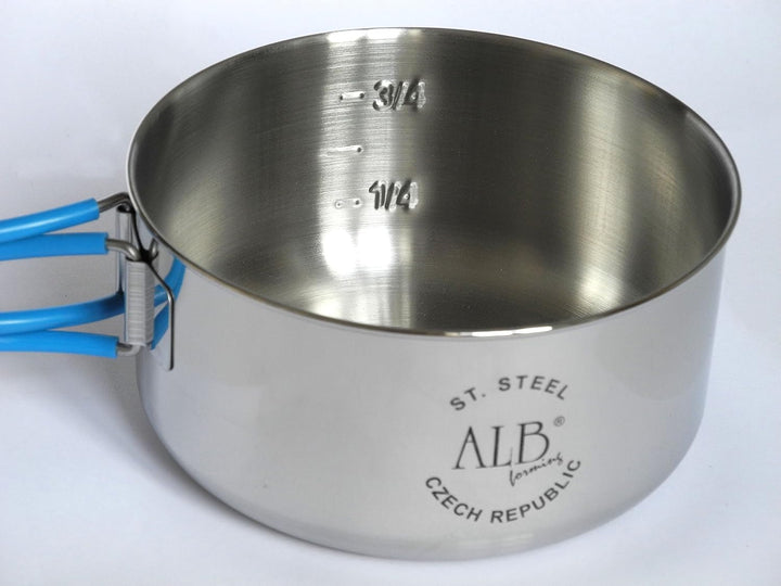 ALB Campinggeschirr-Set, Edelstahl, klein, 3-teilig