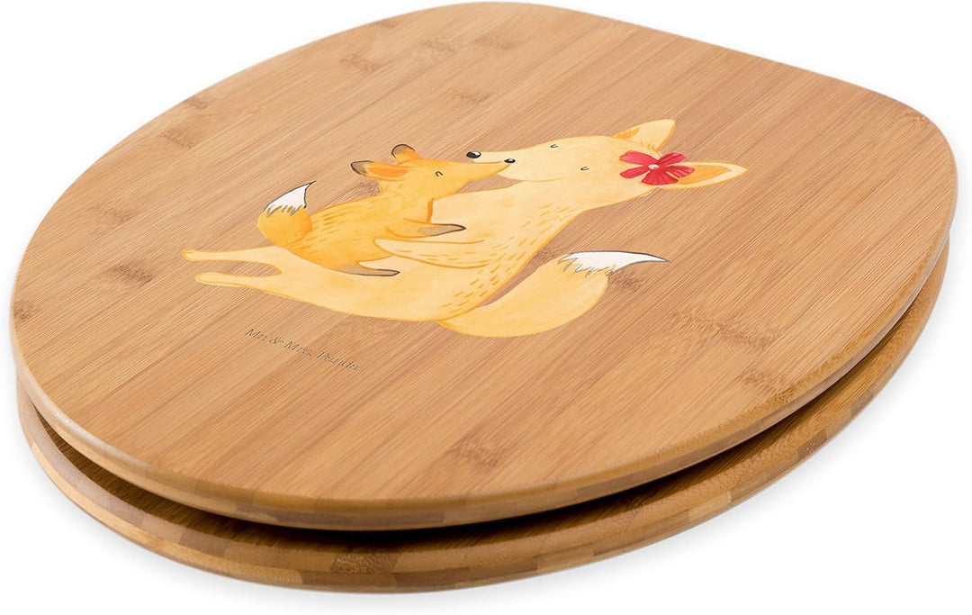 Mr. &amp; Mrs. Panda Motiv WC Sitz Fuchs Mama &amp; Kind - Geschenk, Toilettendeckel, Beste Tochter, Lieblin