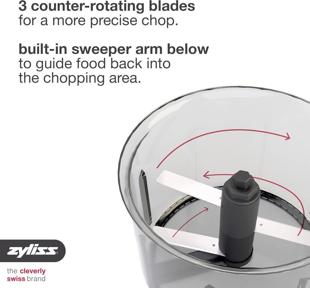 Zyliss Easy Pull Zwiebel­schneider Manuell, 800ml, Multizerkleinerer, Gemüse Zerkleinerer Manuell fü