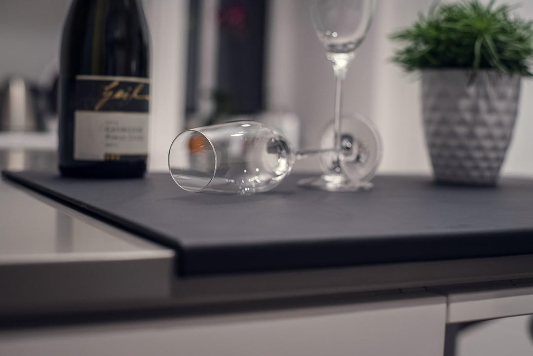Luxentury Schreibtischunterlage Schreibunterlage Leder Kantenschutz: 88x59 cm Echtleder abgewinkelt