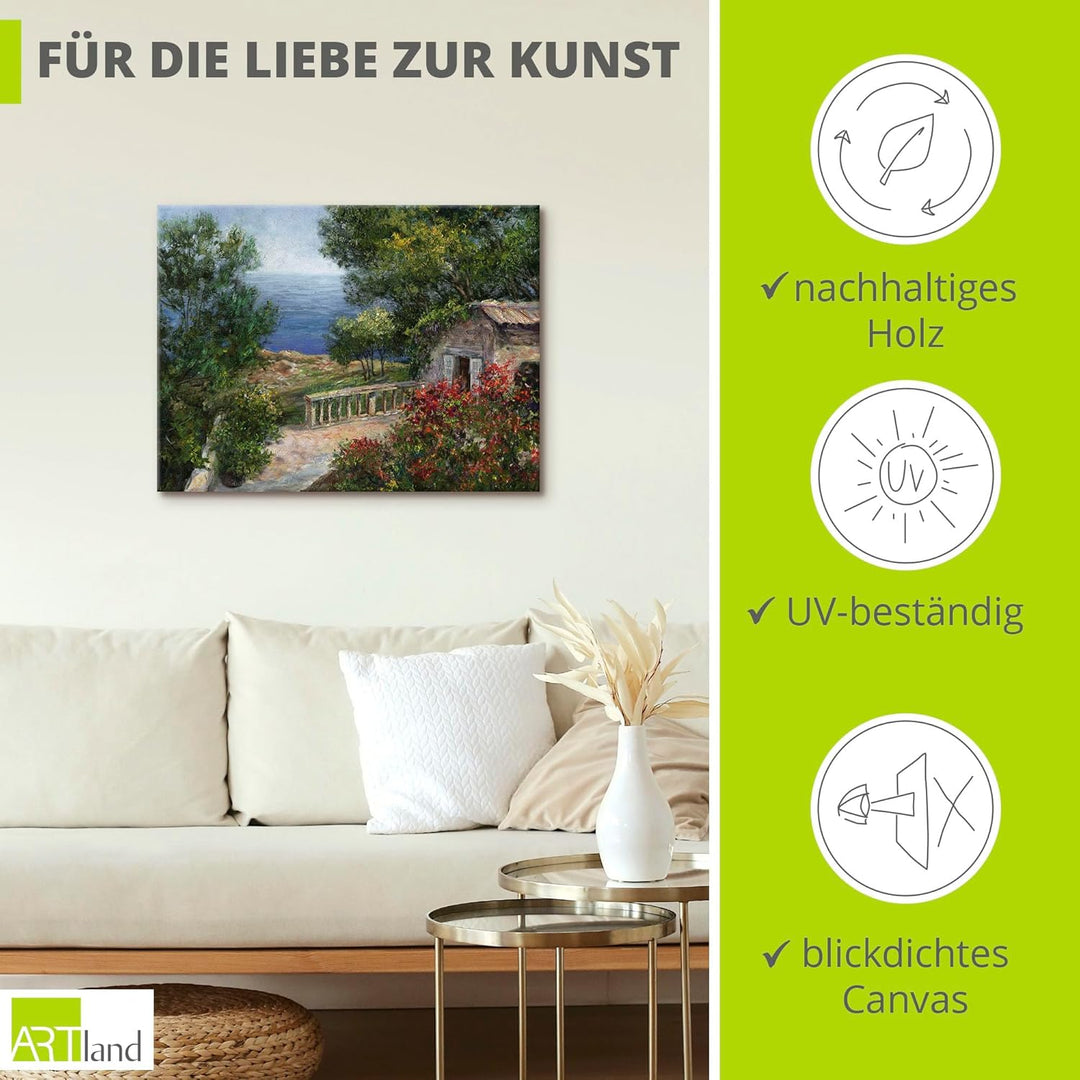ARTland Leinwandbilder Wandbild Bild auf Leinwand Rubino Toskana I Landschaften Europa Italien Maler
