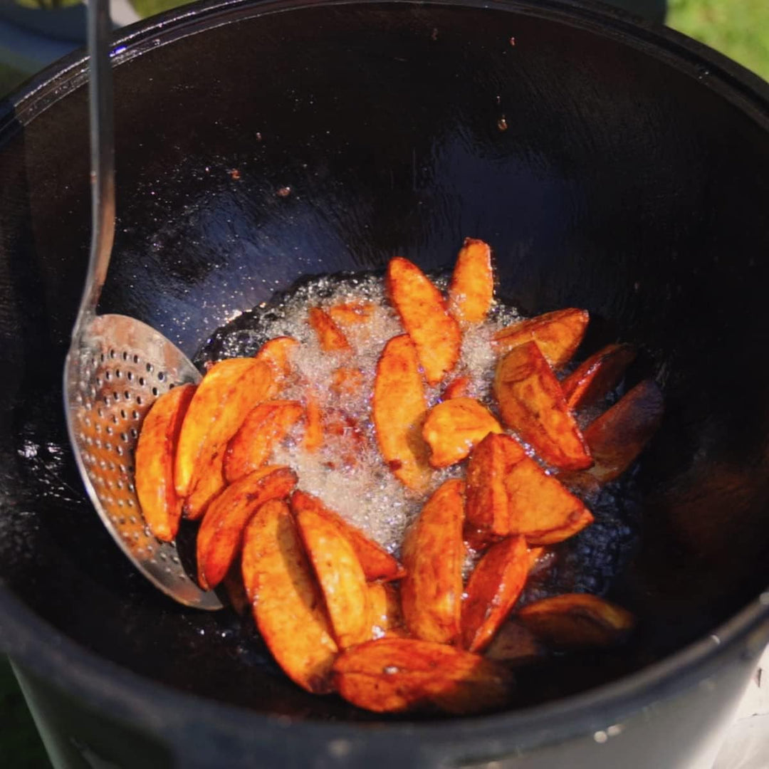 Kazan Topf aus Gusseisen mit Deckel, für Utschak geeignet, Outdoorküche Gulasch Kanone Kasan 10 Lite