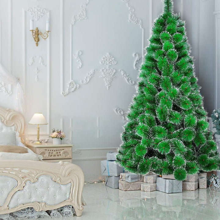 Froadp 150cm Künstlicher Tannennadeln Weihnachtsbaum Tannenbaum Kiefernadel Mit Schnee-Effekt(Schnee