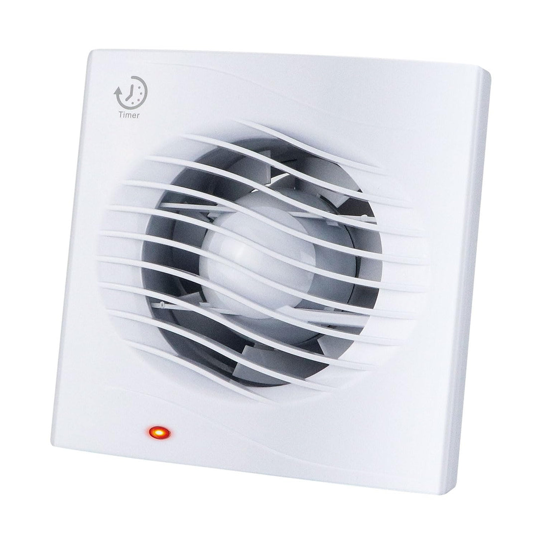 Anesty Badlüfter 100mm mit Nachlauf Timer, 12W 130m³/h Abluftventilator Leiser Badezimmer Lüfter mit