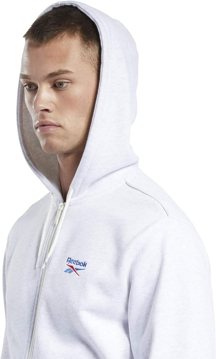 Reebok Herren Cl F Vector Fullzip Kapuzenpullover M Whtmel, M Whtmel